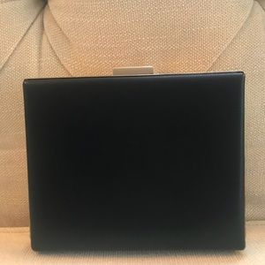 Evening black boxed clutch